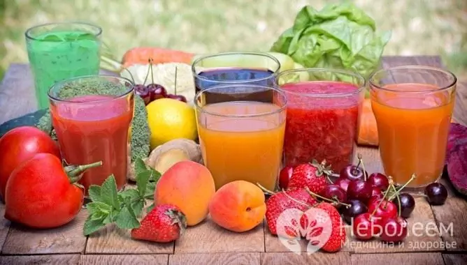 Fruits, juices, carbonated drinks