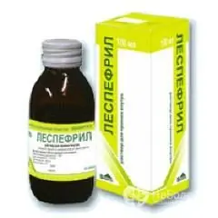 The drug Lespefril is released as a solution for oral administration