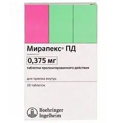 Таблетки с продължително действие Mirapex PD