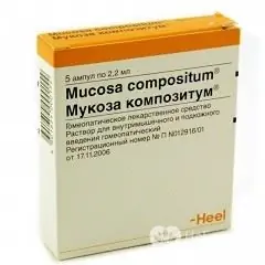 Solution injectable de mucose compositum