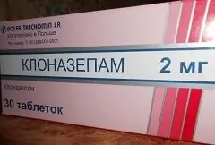 Tablet klonazepam 2 mg