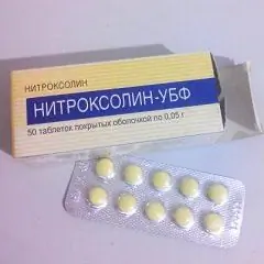 Potahované tablety, nitroxolin-UBF