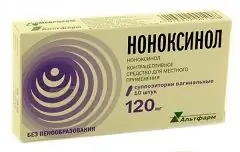 Supositoria vagina Nonoxynol