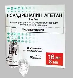 Norepinephrine Agetan - Istruzioni Per L'uso, Indicazioni, Dosi, Analoghi