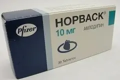 Norvasc tabletės 10 mg