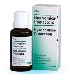 Pilieni iekšķīgai lietošanai homeopātiskā Nux vomica-Homaccord