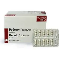 Rebetol - Arahan Penggunaan, Petunjuk, Dos, Analog