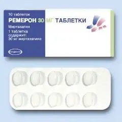 Plėvele dengtos tabletės, Remeron 30 mg