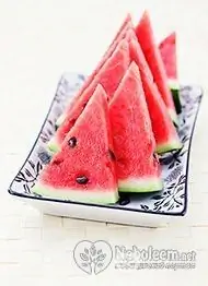 Calorie content of watermelon - 35 calories per 100 g