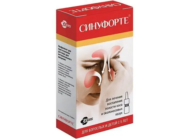 Sinuforte Dengan Sinusitis: Ulasan Obat, Perawatan Obat