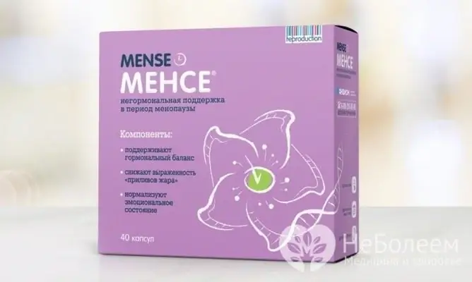 Mensa ir zāles, kas paredzētas sievietēm menopauzes laikā