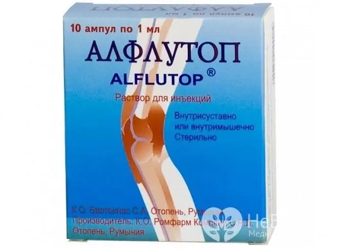 Alflutop - um medicamento do grupo dos condroprotetores