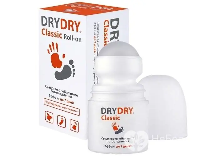 Medicinski antiperspiranti, poput Dry Dry Classic, mogu se koristiti za ublažavanje simptoma hiperhidroze