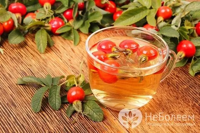 To strengthen the immune system, you can drink rosehip tea