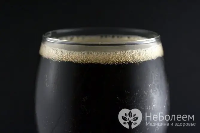 For medicinal purposes, dark beer is used