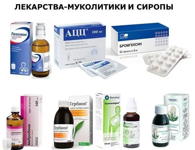 Mucolytics - drugs that are prescribed for bronchitis to thin phlegm