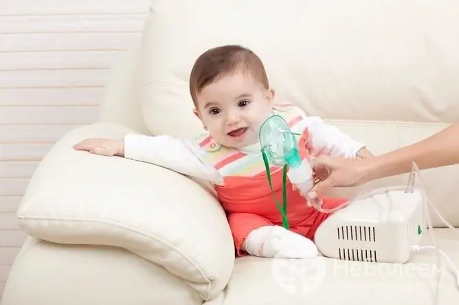 Inhalation for infants is carried out using a nebulizer