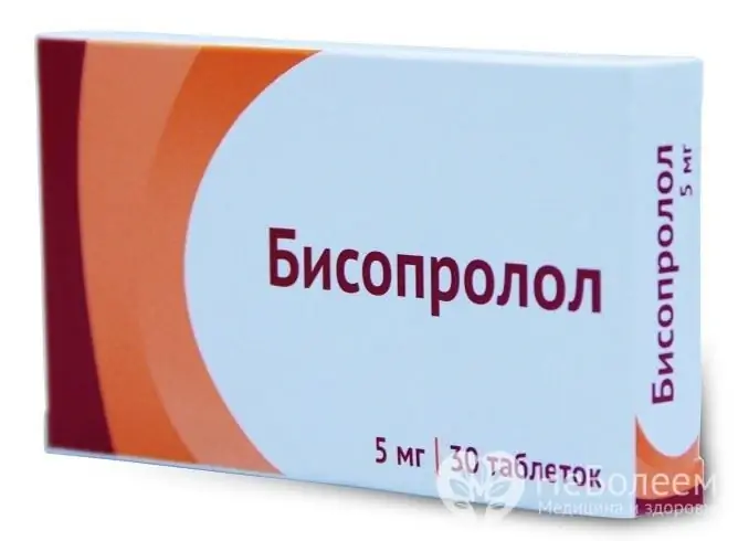 Bisoprolol - ubat kumpulan beta-blocker