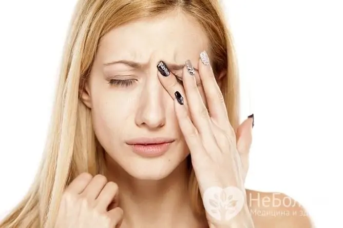 The main symptom of increased eye pressure is eye pain