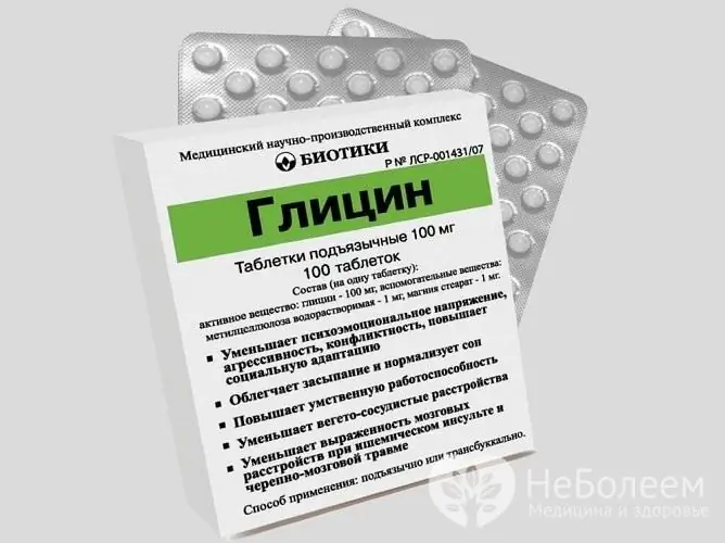 La glicina è un farmaco correlato agli agonisti alfa-adrenergici