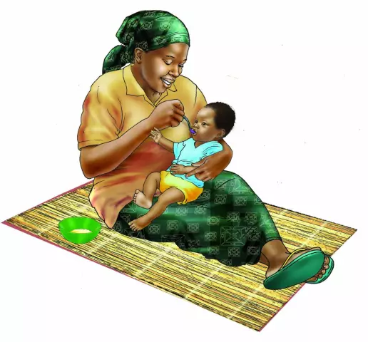 Complementary Feeding Of A Child At 5 Months