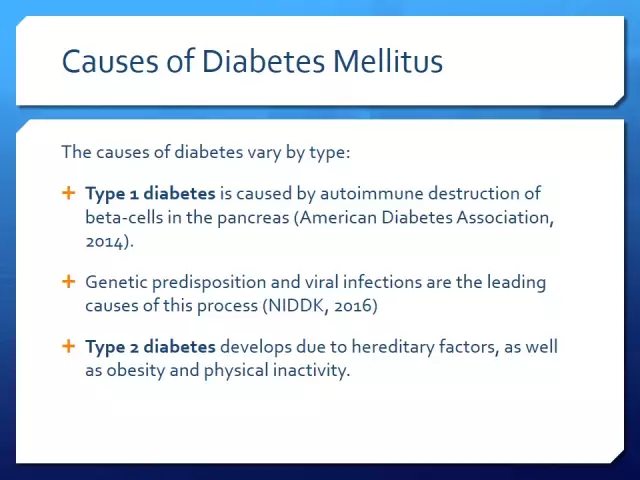 Diabetes Mellitus - Treatment, Causes, Types