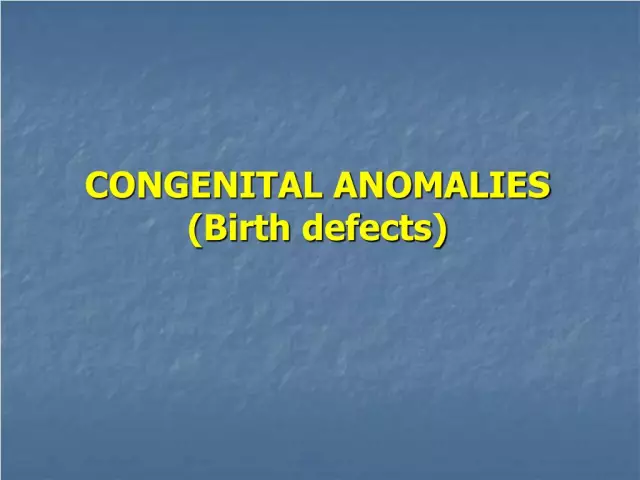 The Reasons For The Development Of Congenital Anomalies, Or Teratogenic Factors