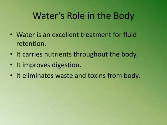 The Value Of Water For The Human Body