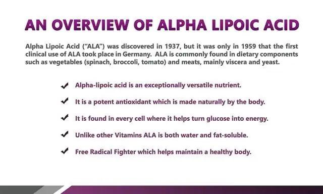 Alpha Lipoic Acid - Instructions For Use, Indications, Doses, Analogues