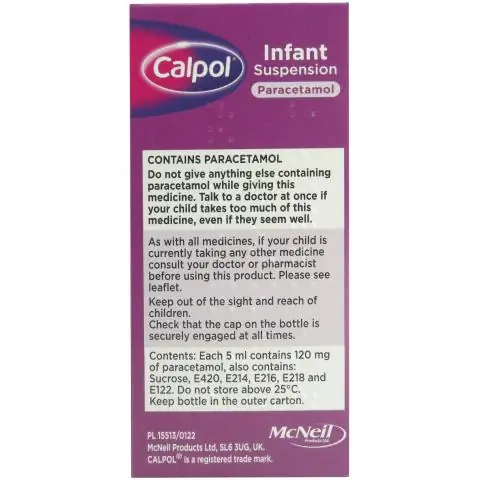 Calpol - Instruktioner För Användning Av Upphängningen För Barn, Pris, Recensioner